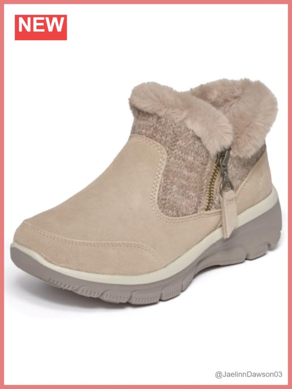 Skechers Easy Going Cozy Inn Womens Memory Foam Ankle Booties Faux Fur